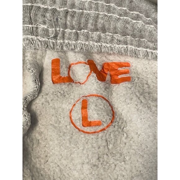 Love sweatpants womens large 32 x 33 gym jogger cuffed light gray - Picture 5 of 11